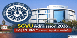 SGVU Begins Admission For Session 2026
